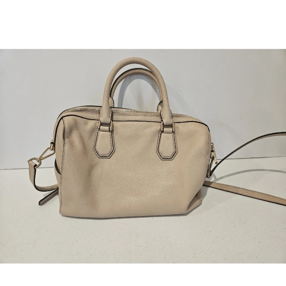 MICHAEL KORS MD Mercer studio leather Tan Beige DUFFLE Satchel handbag tote